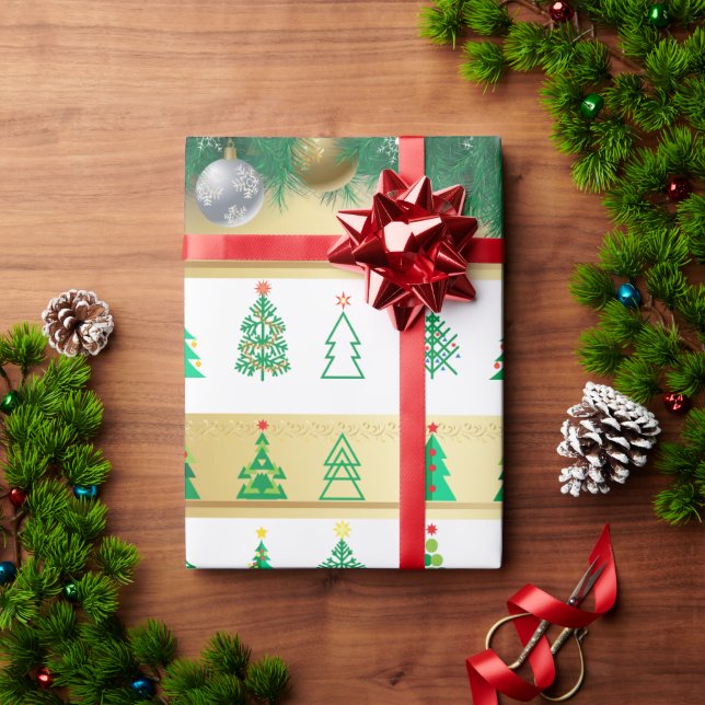 Winterurlaubsgeschenke Dekoration Weihnachtsbaum Geschenkpapier (Feiertagsgeschenk)