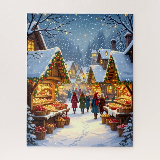 Winterurlaubsmarkt Puzzle (Vertikal)