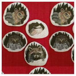 "Winterurlaubstiere" Stoff