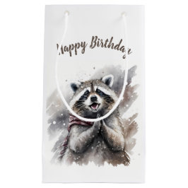 Wintervibes Raccoon - Geburtstagsparty - Kleine Geschenktüte