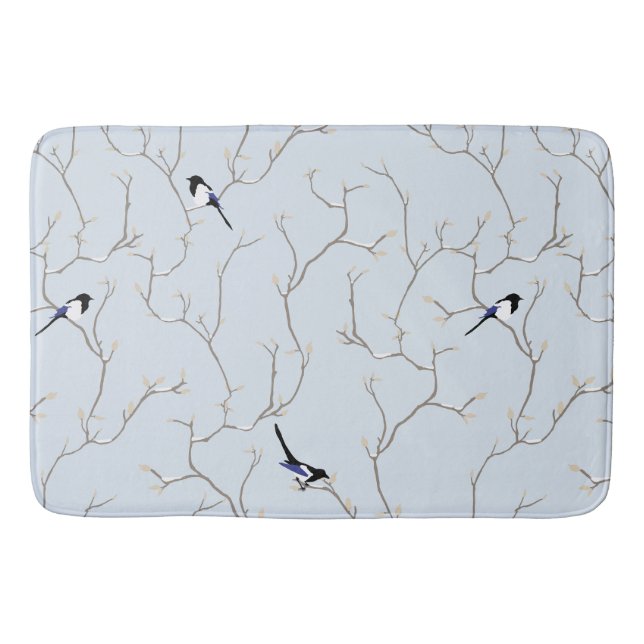 Wintervögel Badematte (Vorderseite)