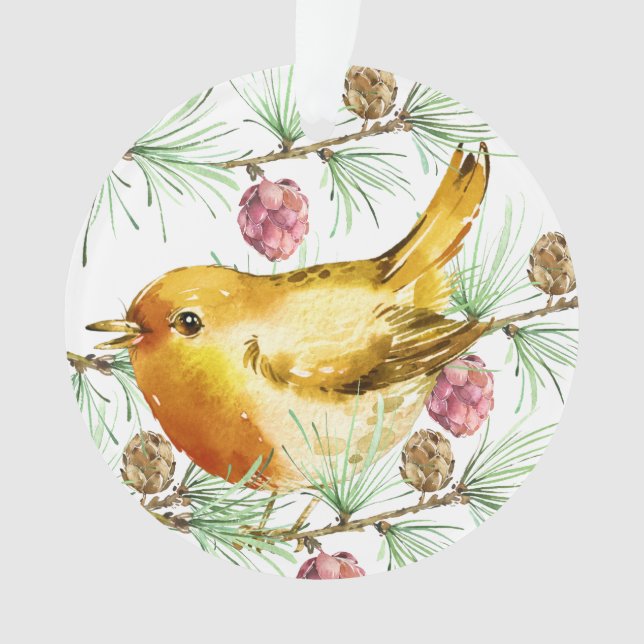 Wintervögel - Finch Ornament (Vorderseite)