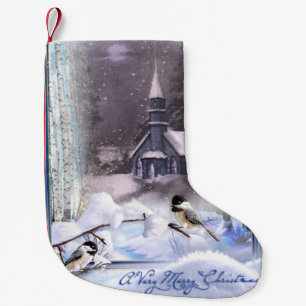 Wintervögel Kleiner Weihnachtsstrumpf