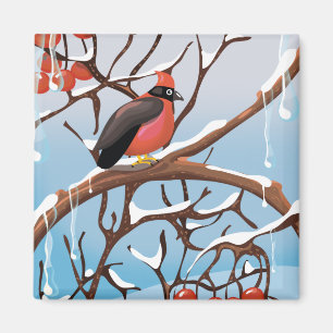 Wintervogel Magnet