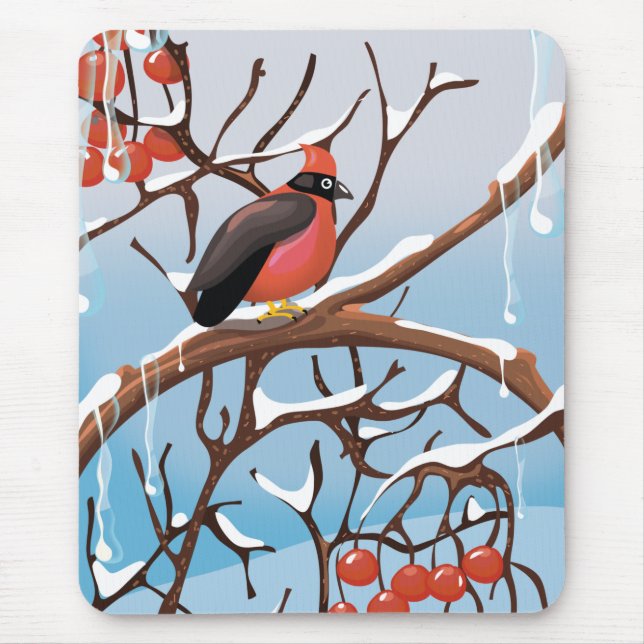 Wintervogel Mousepad (Vorne)