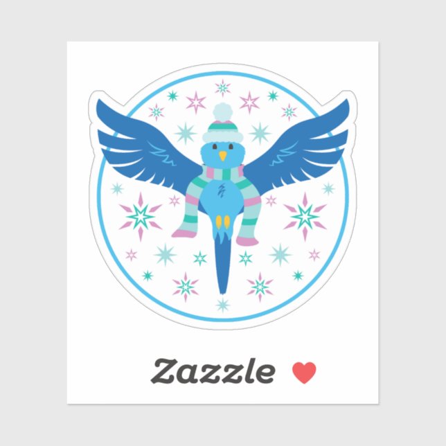 Wintervogelaufkleber Aufkleber (Blatt)