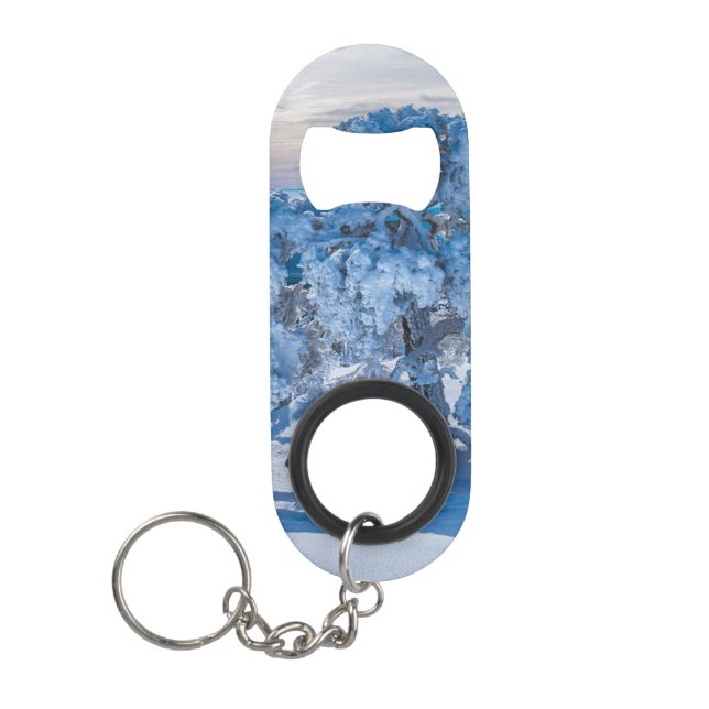 Wintervormittag im Feld Mini Flaschenöffner (Vorderseite)