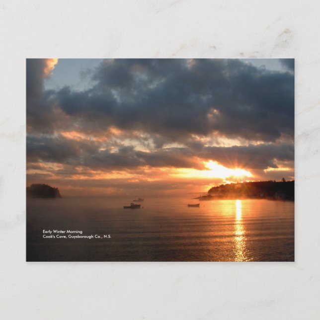 Wintervormittag Postkarte (Vorderseite)