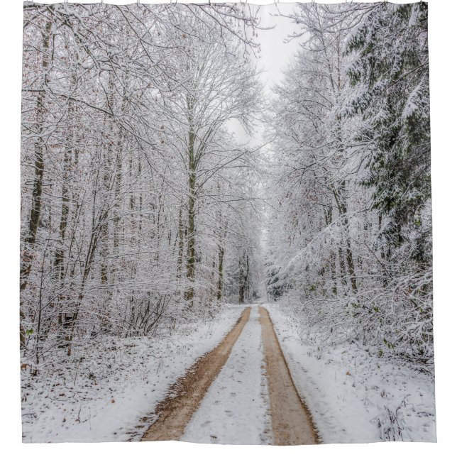 Winterwald #22 duschvorhang (Vorderseite)