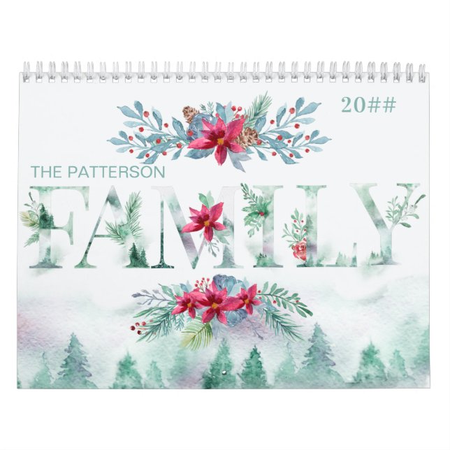 Winterwald 2 Fotos pro Monat Familie 2022 Kalender (Titelbild)