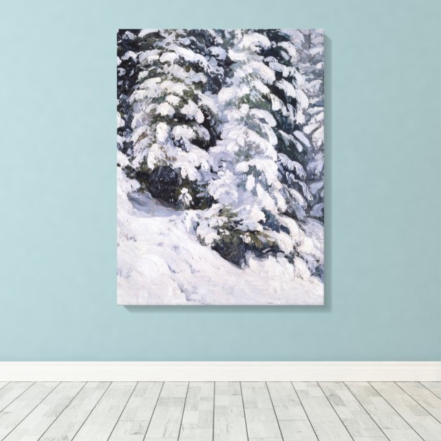 Winterwald | Aleksander Borisov Leinwanddruck (Insitu (Holzboden))