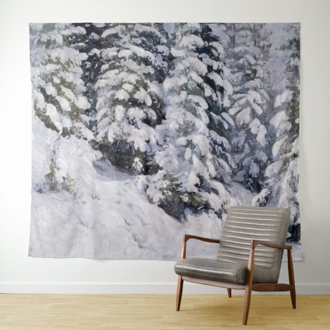 Winterwald | Aleksander Borisov Wandteppich (Beispiel (Horizontal))