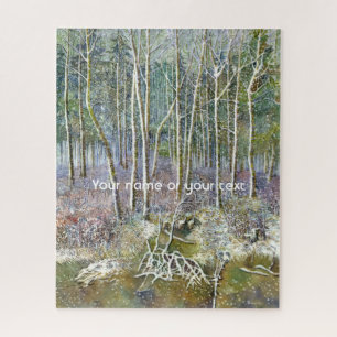 Winterwald Aquarellmalerei Puzzle