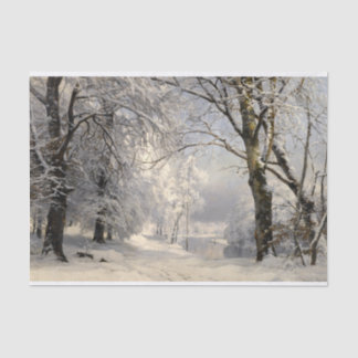 Winterwald, Decoupage Seidenpapier