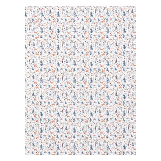 Winterwald Deer Woodland Tischdecke (Vorderseite)