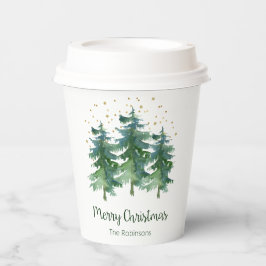 Winterwald Frohe Weihnachtszeitung Cups Pappbecher