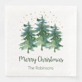 Winterwald Frohe Weihnachtszeitung Dinner Napkins Serviette