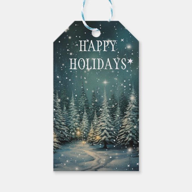 Winterwald Geschenkanhänger (Vorderseite)