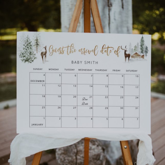 Winterwald Hirsche Goldfolie schätzen den Fälligke Poster (Von Creator hochgeladen)