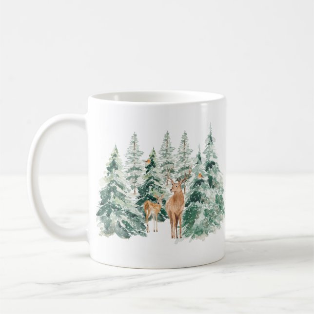 Winterwald Hirschfest Kaffeetasse (Links)