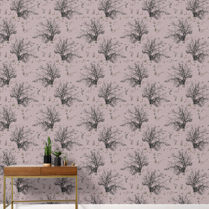 Winterwald im späten Herbst Tapete