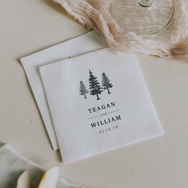 Winterwald | Personalisierte Hochzeit Serviette (Von Creator hochgeladen)