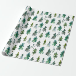 Winterwald-Pine-Baumuster Geschenkpapier