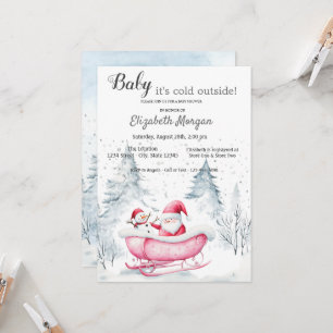 Winterwald-Schwindel Santa Claus Baby Shower Einladung