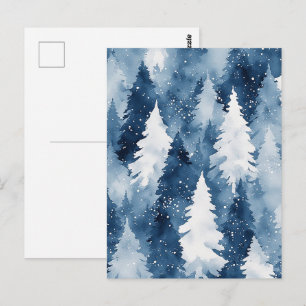 Winterwald Silent Pines Postkarte