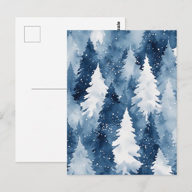 Winterwald Silent Pines Postkarte (Vorne/Hinten)