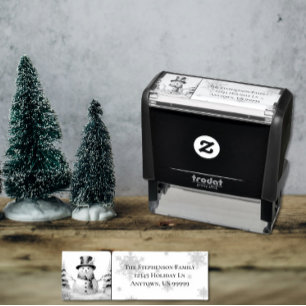 Winterwald Snowman Weihnachten Permastempel
