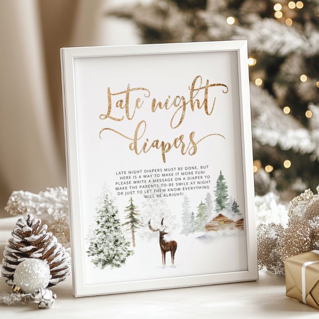 Winterwald Späte Nacht Windeln Poster (Von Creator hochgeladen)