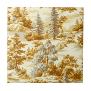 Winterwald Toile de Jouy Muster (10) Fliese
