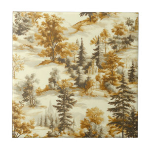 Winterwald Toile de Jouy Muster (13) Fliese