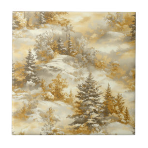 Winterwald Toile de Jouy Muster (1) Fliese