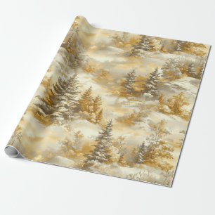 Winterwald Toile-de-Jouy-Muster (1) Geschenkpapier