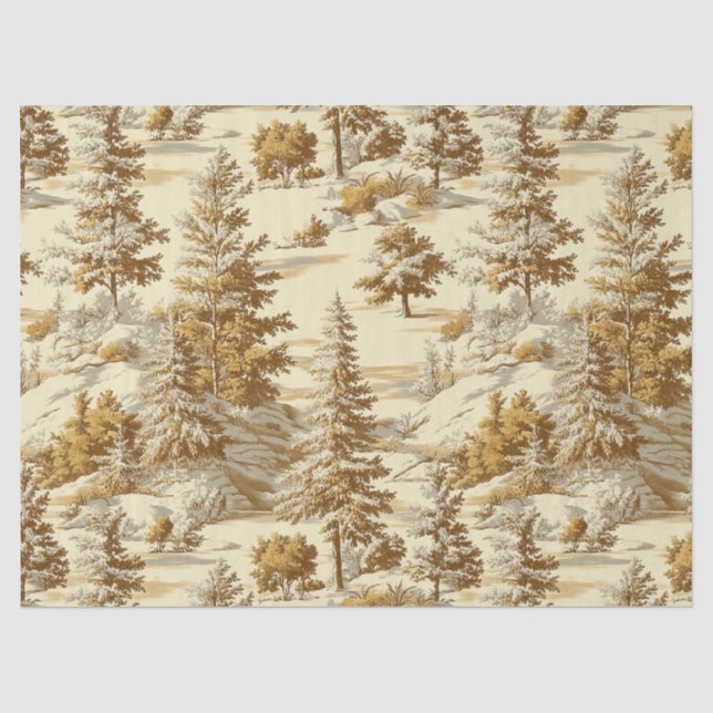 Winterwald Toile de Jouy Muster (7) Seidenpapier (Vorderseite)