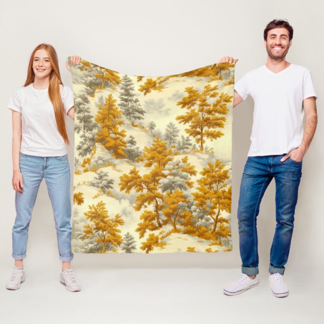 Winterwald Toile de Jouy Muster (8) Fleecedecke (Beispiel)