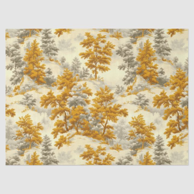 Winterwald Toile de Jouy Muster (8) Seidenpapier (Vorderseite)