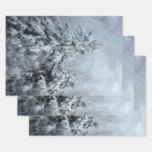 Winterwald Vintage Waldlandschneebedeckte Bäume