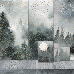 Winterwald Wälder Goldene Schnee Geschenkpapier Set<br><div class="desc">Kraft Papier Stil Weihnachtsverpackung für die Ferien. Geben Sie Ihren Geschenken einen rustikalen Kraftlook,  der Winterthemen wie Waldwälder,  Wintertiere,  Vögel,  Fichten,  Heilige,  Beeren und Winterwald zeigt,  die alle in schönen Aquarellen gemalt sind.</div>