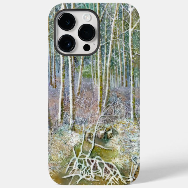 Winterwald Wasserfarbe Case-Mate iPhone Hülle (Rückseite)