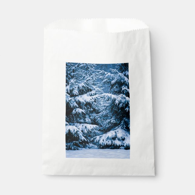 Winterwald Weihnachtsbaum Geschenktütchen (Vorderseite)