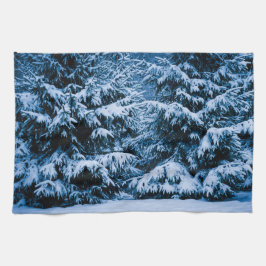 Winterwald Weihnachtsbaum Handtuch