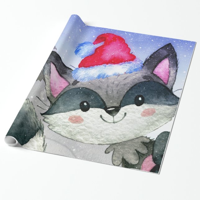 Winterwaldfreunde - Illustration Geschenkpapier (Ungerollt)
