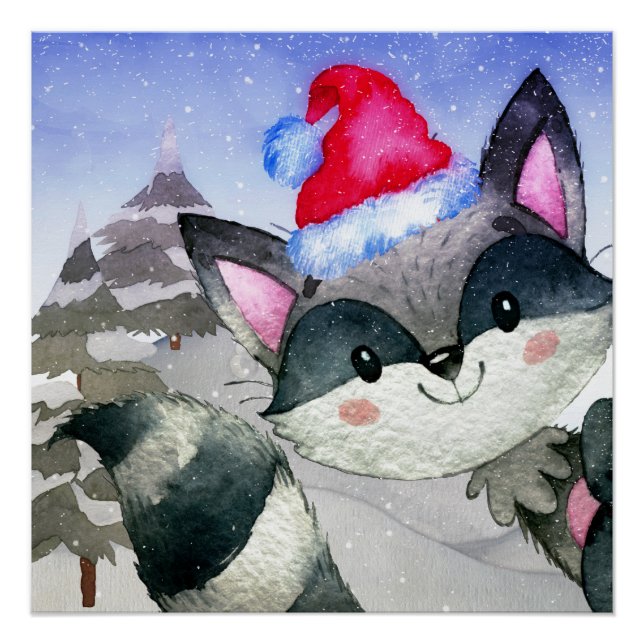 Winterwaldfreunde - Illustration Poster (Vorderseite)