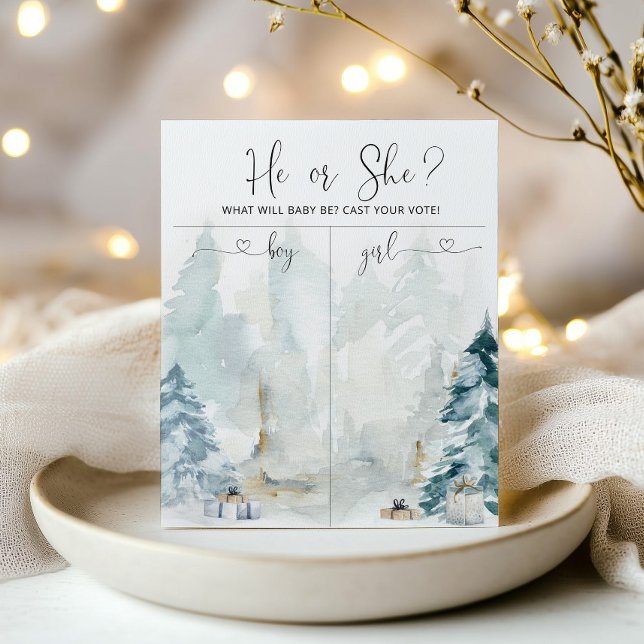 Winterwaldgeschlecht zeigt Boy- oder Girl-Diagramm Poster (Von Creator hochgeladen)