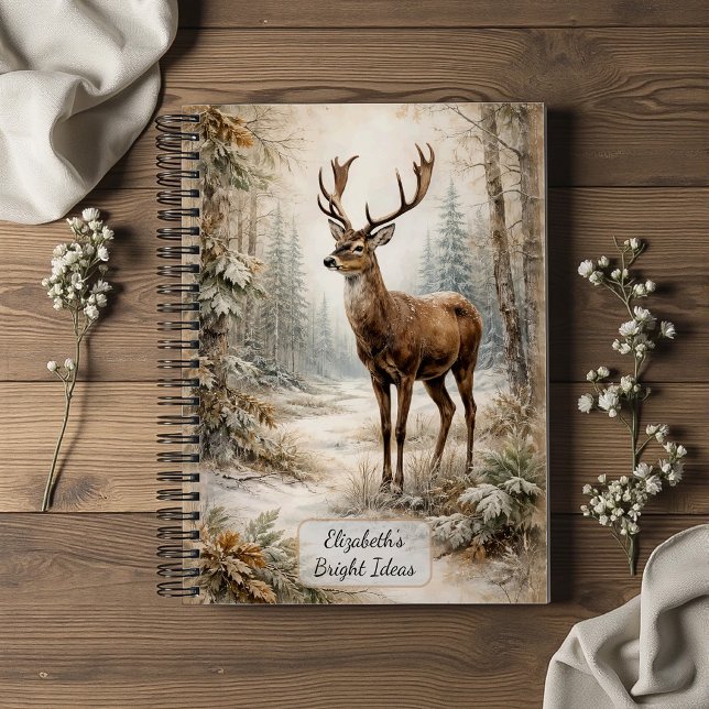Winterwaldhirsch Notizbuch (Von Creator hochgeladen)