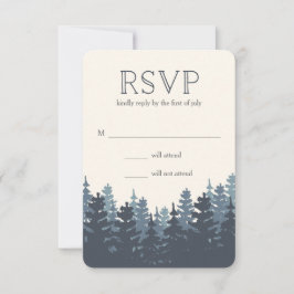 Winterwaldhochzeit RSVP Karte