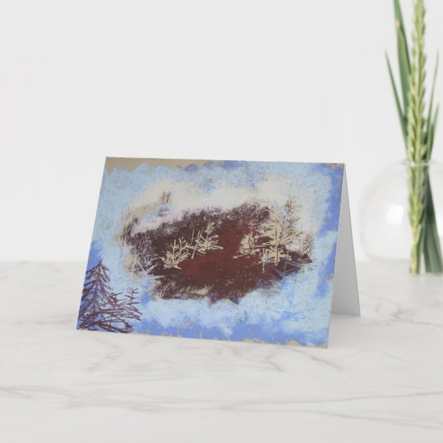 Winterwaldkarte Feiertagskarte (Vorderseite)